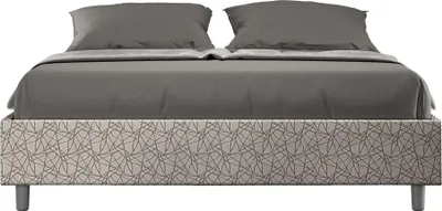 Produktbild von ITYHOME - Gepolstertes Bett mit Bettkasten 160x200 mit Stoffbezug Era 02 Grau Azelia