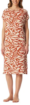 Productafbeelding van Schiesser dames nachthemd, korte mouwen, 100 cm, maat 42, terracotta