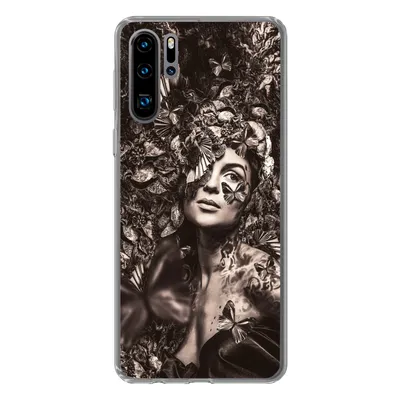 Produktbild von MuchoWow® Handyhülle Schutzhülle Hülle für Huawei P30 Pro Frau - Tiere - Pflanzen Silikon Softcase Handy Hülle - Schutzdeckel