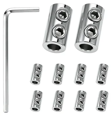10 Edelstahl-Drahtseilklemmen M3 für 1,5-2 mm Kabel