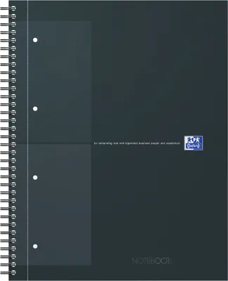 Produktbild von Oxford International Collegeblock NOTEBOOK DIN A4+ liniert 80 Blatt schwarz
