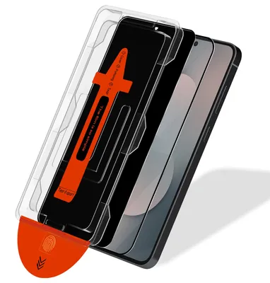 Zdjęcie produktu dla 2-pak Samsung S25 FE Szkło ochronne na ekran (1 Privacy + 1 przezroczyste) - Szkło hartowane | [Automatyczna instalacja] - Bez bąbelków