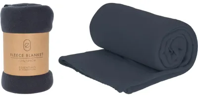 Produktbild von H&S Fleecedecke - navy blau - 125x150 cm - Polyester - kariert