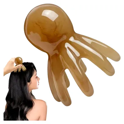 Produktbild von Kopfmassagegerät aus Leder – Tragbares Massagegerät für Rücken, Nacken, Schultern und Körper