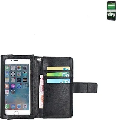 Produktbild von K-S-Trade Handy Hülle Schutz Hülle Kompatibel mit doro 8035 Case mit Displayschutz / Schutzfolie Flip Cover Wallet case Etui Hülle schwarz