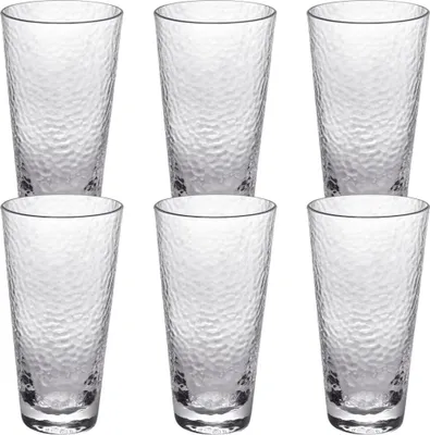 Zdjęcie produktu dla Wilmax Hammered Glas 450 ml, zestaw 6 sztuk WL-888630/A6