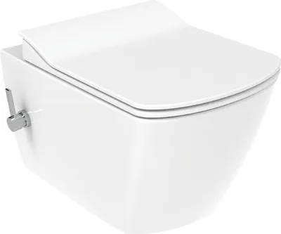 Produktbild von Creavit Elegant Wand WC mit Bidetfunktion randlos Weiß glänzend Warm und Kaltwasser ohne WC Sitz
