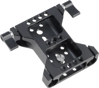 Zdjęcie produktu dla Wielofunkcyjna podstawa pod aparat, podstawa z zaciskiem na szynę 15 mm, podstawa ze stopu aluminium do montażu statywu dla systemu nośnego DSLR