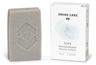 Produktbild von EMIKO Care Seife 70g m. Rügener Heilkreide Olivenöl Kokosnussöl EM-X Gold