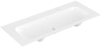 Immagine prodotto di Villeroy & Boch Finion lavabo armoire, sans trop-plein, 2 trous pour robinet, 1200x500mm, 4164C1RW, 4164C1RW