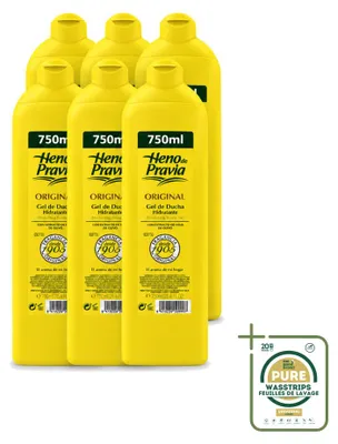 Productafbeelding van 6 x Heno de Pravia Douchegel Original - 750 ml - Verpakking met 6 stuks