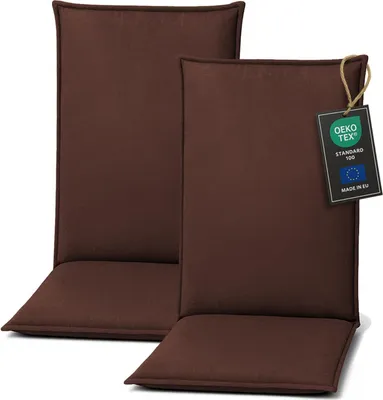 Zdjęcie produktu dla Pillows24 Poduszka na krzesła ogrodowe -120x50x8 cm / Brązowy - Poduszka, siedzisko na krzesło, poduszka na siedzisko do mebli ogrodowych, krzesła ogrodowe