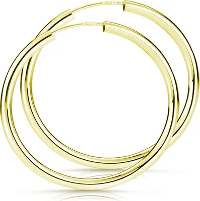 Produktbild von MATERIA Damen Ohrringe Gold Creolen 40mm - Gelbgold vergoldete Ohrringe aus 925 Sterling Silber SO-113
