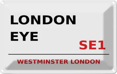 Produktbild von vianmo Blechschild 12x18 cm Westminster London Eye SE1 Abenteuer Reisen England Urlaub