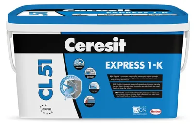 Obrázok produktu pre Flexibilná Hydroizolácia Na Kúpeľne 5 Kg Ceresit Cl 51