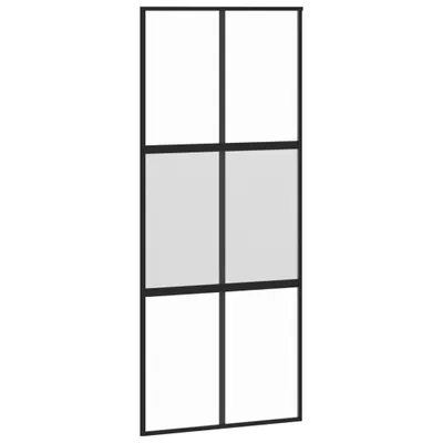 Obrázok produktu pre vidaXL Posuvné dvere čierne 90x205 cm z tvrdeného skla a hliníka