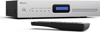 Produktbild von Auna Art22 CD Player HiFi Mit Slot-In Laufwerk, USB-Eingang, CD-MP3 Wiedergabe, Fernbedienung, Optische & Koaxiale Ausgänge – 130 W Klangqualität – Silber