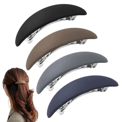 Produktbild von 4-teiliges Set Haarspangen für Damen mit feinem Haar, französische Haarspangen für Damen, mittelgroße automatische Haarspangen, kleine Haarspangen für Damen mit feinem Haar, Vintage-Haarspangen für Damen und Mädchen, Haaraccessoires