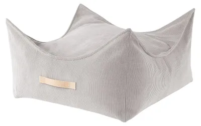 Immagine prodotto di Pouf per bambini, quadrato, in velluto a coste - grigio