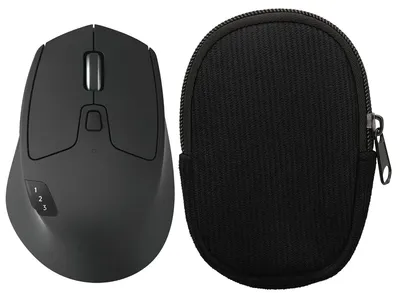 Produktbild von kwmobile Maus Tasche kompatibel mit Logitech M720 TRIATHLON / M705 MARATHON Hülle - Case für Bluetooth Maus aus robustem Cord und Neopren Stoff -