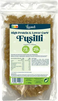 Produktbild von Locawo High Protein Low Carb Fusilli | Spirelli | Pasta | Nudeln 200g