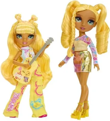 Image de Poupée Mannequin Rainbow High Jr High Rockband, Sunny, 22 cm, Poupée de Collection, Dès 4 ans
