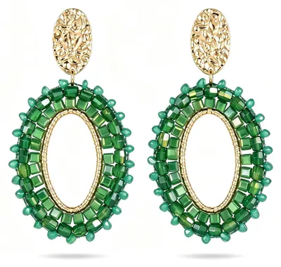 Produktbild von XFSRG Hängend Ohrringe Ovale Boho Ohrschmuck für Damen Vintage Ohrringe