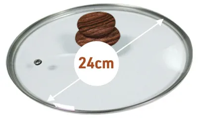 Obrázok produktu pre Skleněná poklice Livington Copper & Stone 24 cm
