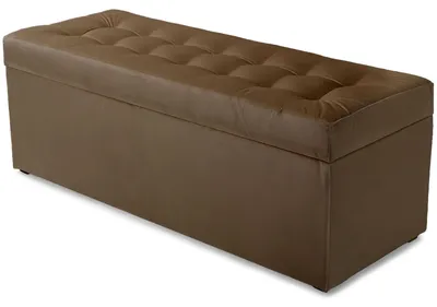 Obrázok produktu pre MG Design, hnedý taburet s úložným priestorom, 45x120 cm - objem úložného priestoru 140 litrov, nosnosť do 300 kg, pripravený na okamžité použitie, ľahko udržiavateľný, vhodný do obývačky a predsiene
