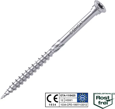 Produktbild von L-GoFix® MS Edelstahl Holzbauschraube 6,0 x 140 mm 100 Stück