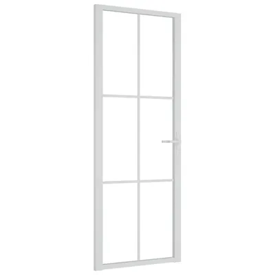 Zdjęcie produktu dla vidaXL Drzwi wewnętrzne 76x201,5 cm białe ESG szkło i aluminium