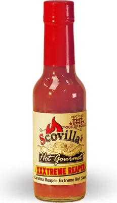 Produktbild von Scovillas Hot Gourmet XXXTREME REAPER - Carolina Reaper Extreme Hot Sauce, 148ml