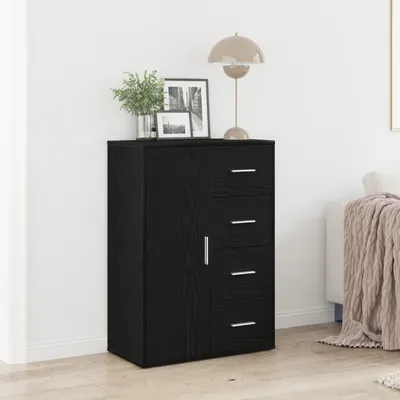 Produktbild von Möbel Sideboard Schwarz Eiche 60x31x84 cm Holzwerkstoff - Kommoden 862266