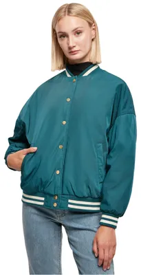 Productafbeelding van Urban Classics dames oversized collegejas, gemaakt van gerecycled materiaal, model Jasper, maat XS