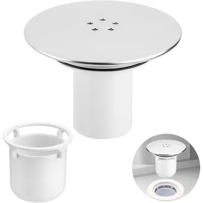 Obrázok produktu pre Odtoková mriežka do sprchy s filtrom na vlasy, priemer 90 mm/115 mm, kompatibilná so systémom Viega Tempoplex