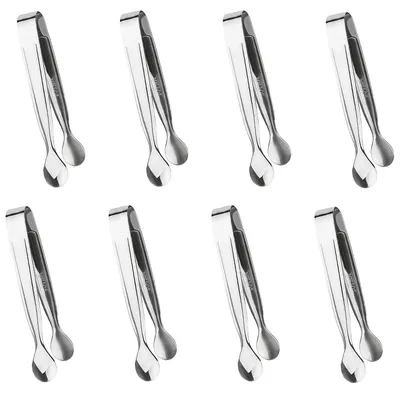 8 Edelstahlzangen 11 cm – Zucker- & Eiswürfelzange