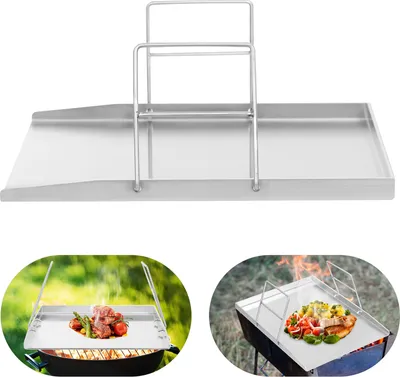 Produktbild von Edelstahlgrill 40*30*2.5cm universelle BBQ-Grillschale Grillpfanne Grillzubehör