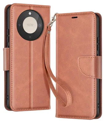 Immagine prodotto di Avizar, custodia a portafoglio retrò con supporto per Honor Magic 8 Lite, marrone