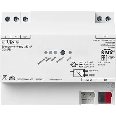 Immagine prodotto di Alimentazione Jung 1280mA, KNX 21280 REG (21280REG)