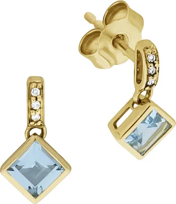 Produktbild von V Ohrstecker 585/- Gold 1,2cm gelb Brillant weiß 273320052-1