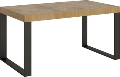 Produktbild von Ausziehbarer Tisch 90x160/264 cm Gestell Tecno Premium Eiche Natur Anthrazit