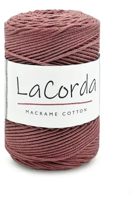 Produktbild von La Corda Macrame Baumwolle Sznurek 2mm 200m Baumwolle Altrosa