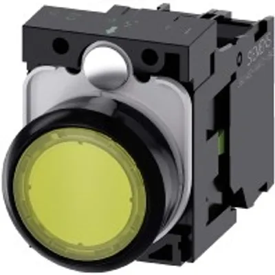 Produktbild von Siemens LEUCHTDRUCKTASTER, GELB, IP67, IP69K, 70 mm, 120 mm, 30 mm, 55 g