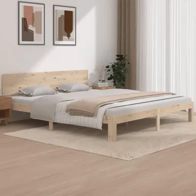Obrázek produktu pro Postel s rámem pro dvě osoby, rozměry 180x200 cm, masivní dřevo, moderní styl
