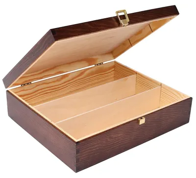 Productafbeelding van Creative Deco Bruine Wijn Houten Kist, 35 x 30 x 10 cm