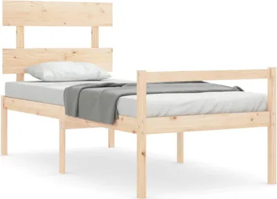 Produktbild von vidaXL Seniorenbett mit Kopfteil Massivholz
