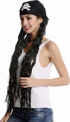 Produktbild von WIG ME UP Perücke Bandana Dreadlocks Rasta Schwarz 90895-ZA103