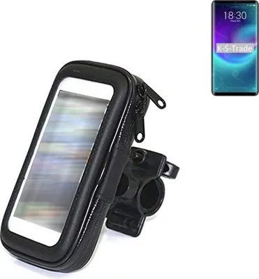 Produktbild von K-S-Trade Fahrrad-Halterung kompatibel mit Meizu Zero Handy-Halterung Halter Lenkstange Fahrradhalterung Motorrad Bike Mount Wasserabweisend
