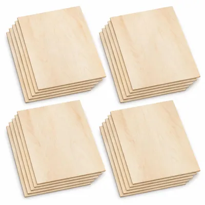 Imagen del producto de 24 láminas de contrachapado de 300 x 200 x 2 mm para manualidades y modelismo