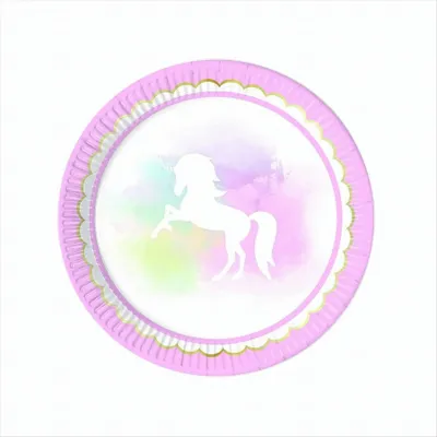 Image de 8 assiettes Licorne
